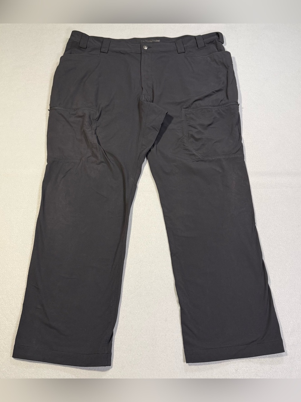 Duluth Trading Co Flexpedition Mens Black Cargo Pants 48x34 Relaxed Hiking